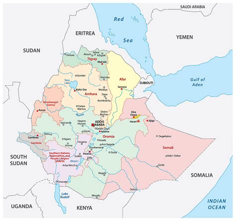 Ethiopia Regional Map - Nehru Memorial