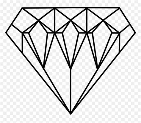 Diamonds Clipart Jewel - Diamond Black And White, HD Png Download - vhv