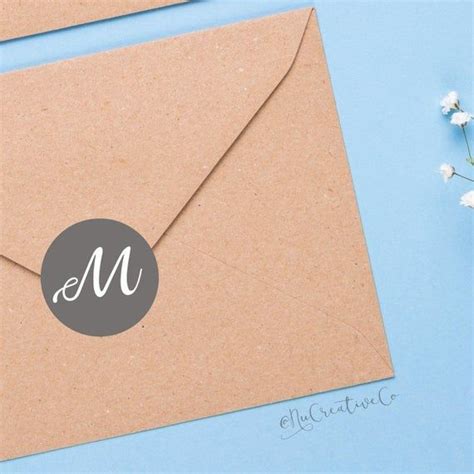 Monogram Sticker Initial Sticker Envelope Wedding - Etsy | Initials ...