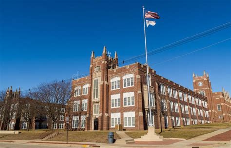 Illinois school. stock image. Image of historic, entrance - 86054865