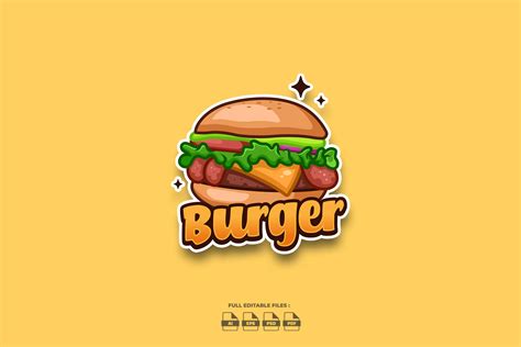 Burger Cartoon Logo Graphic by ajiwaluyo88 · Creative Fabrica