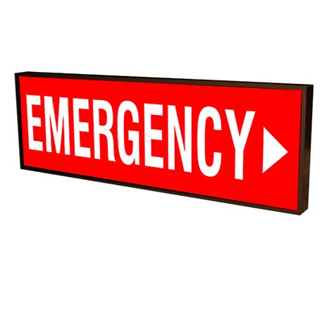 Emergency Sign with Bright LED Lights 39003 - Hospital Signage