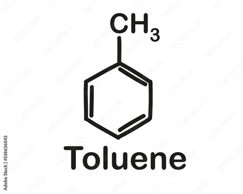 Chemical formula of toluene. Vector illustration vector de Stock ...