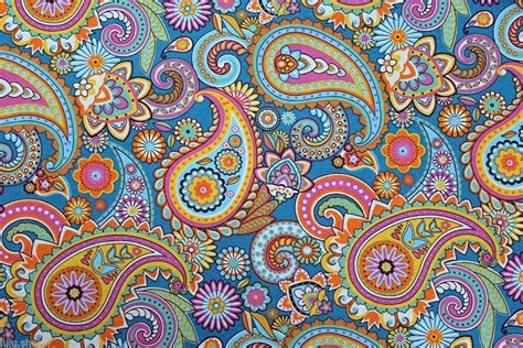 BLUE PAISLEY Designer Fabric for Curtain Upholstery cotton material ...