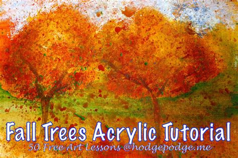 Fall Trees Acrylic Painting | Wallpapers Gallery