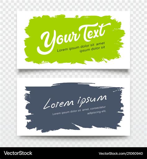 Business name card brush stroke background Vector Image