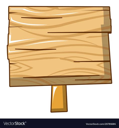 Post wood sign icon cartoon style Royalty Free Vector Image