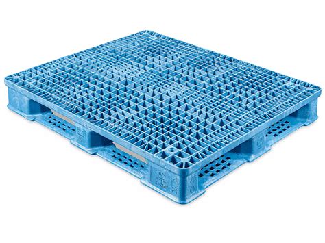 Rackable Plastic Pallet - 48 x 40", FM Blue H-8933 - Uline