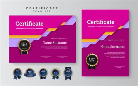 Premium Vector | Certificate template with luxury and modern pattern Qualification certificate ...