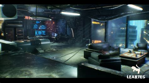 CyberPunk / Sci - Fi Apartment Interior Environment Kitbash in Environments - UE Marketplace