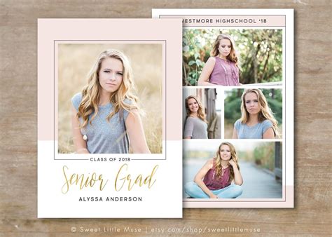 Senior Graduation Card Template | Card Templates ~ Creative Market