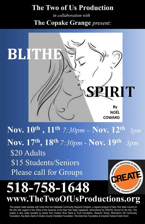 Blithe Spirit - CREATE council on the arts • Greene • Columbia • Schoharie