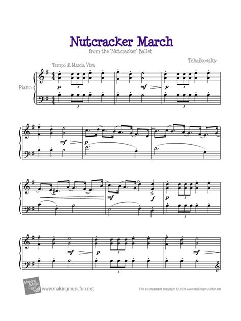 Nutcracker March Piano Solo