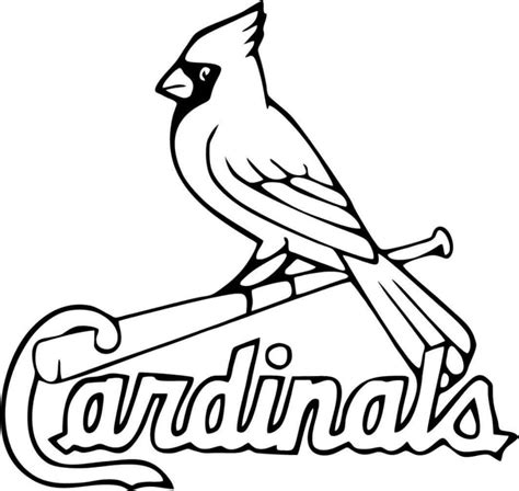 St. Louis Cardinals Logo Coloring Page With No Copyright Coloring Pages