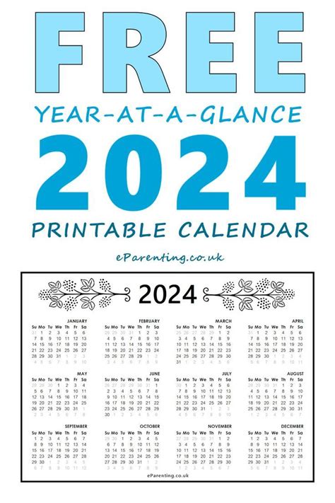 Happy 2024! Get organised for 2024 with this free printable PDF year-at ...