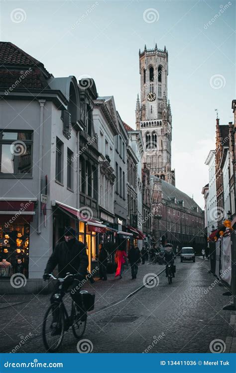 Bruges Belgium February 2018 in the Winter Editorial Photo - Image of hotel, house: 134411036