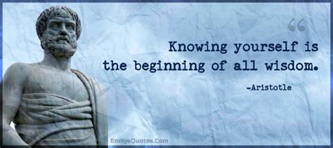 Knowing yourself is the beginning of all wisdom | Popular inspirational ...