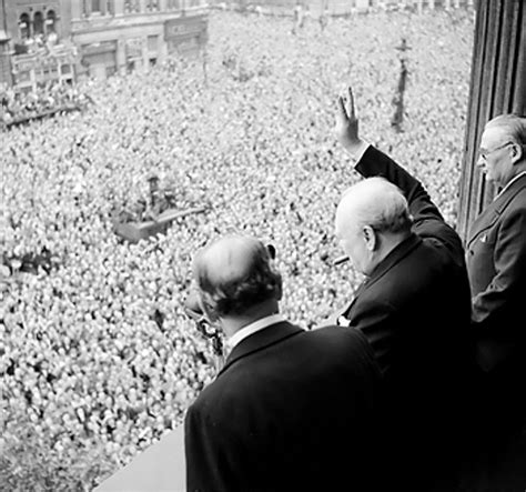 Winston Churchill Waves to Crowd After V-E Day,End of War in Europe ...