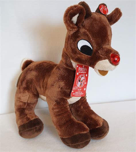 2013 Rudolph the Red Nosed Reindeer 15" Singing & Light Up Nose Xmas Plush Do... | eBay