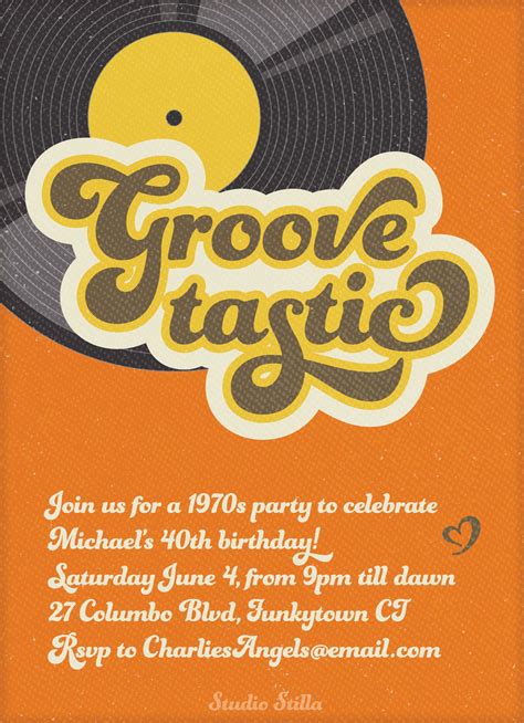 Retro Party Invitation Personalised Retro Party Invite | Etsy