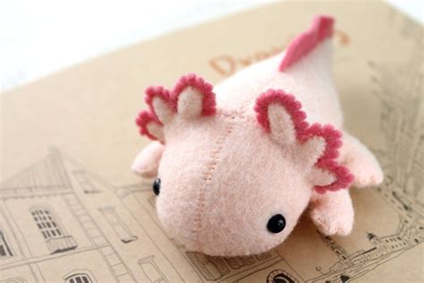 PDF Pattern Felt Axolotl Plush - Etsy Canada | Sewing stuffed animals, Felt toys, Felting projects