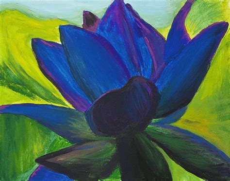 Blue Lotus Painting at PaintingValley.com | Explore collection of Blue ...