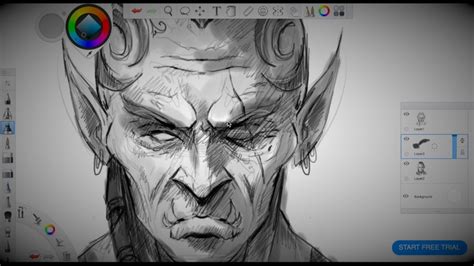 Character Sketching in Autodesk Sketchbook Pro - Concept Art - YouTube