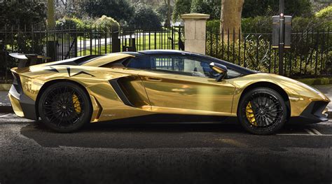 lamborghini-aventador-gold-side - Gold Blog