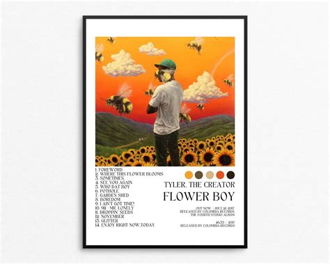 Tyler the Creator Poster Flower Boy Music Album Poster - Etsy UK