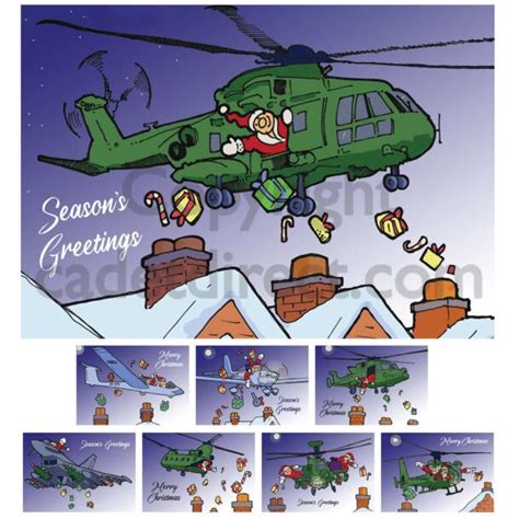 Luxury Military Art Christmas Cards | 8 Assorted Designs | Large A5