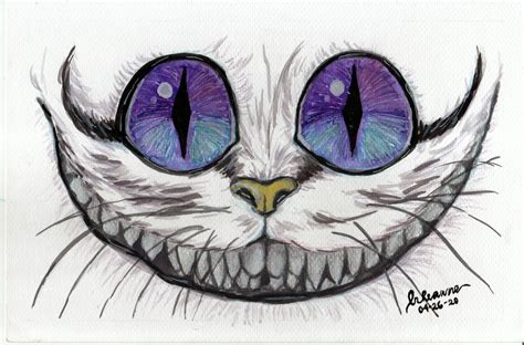 Cheshire Cat 👀 hope you guys like it! : r/drawing