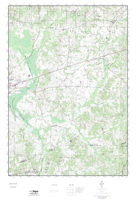 MyTopo Jacks Creek, Tennessee USGS Quad Topo Map