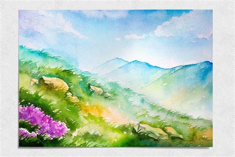 Spring Landscapes. Watercolor. | Watercolor landscape, Watercolor landscape paintings, Spring ...