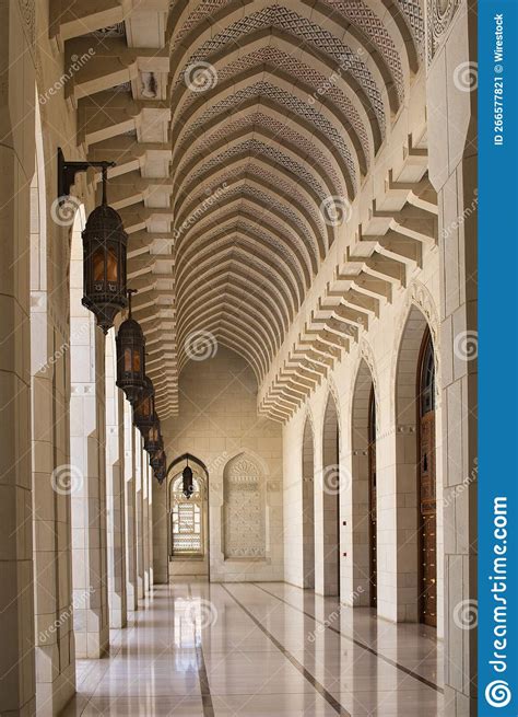 Interior Part of the Sultan Qaboos Grand Mosque Stock Image - Image of ...