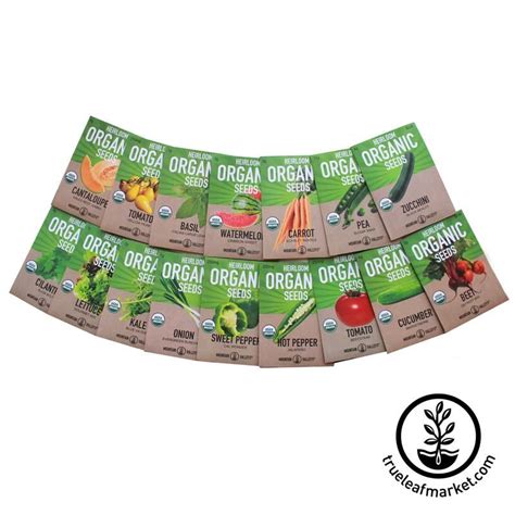 Organic Heirloom Garden Seeds | 16 Variety Pack Assortment - Free S&H ...