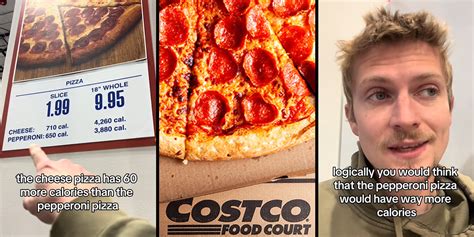 Costco Cheese Pizza Slice has More Calories than Pepperoni