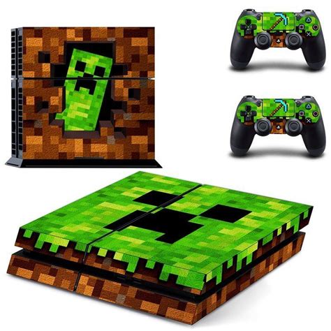 Minecraft Cover For PlayStation 4. Best PS4 Skins Customize Your Game Console, And Give It A ...