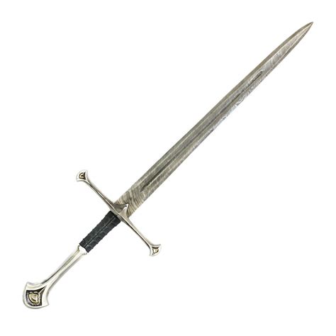 Longsword/ Bastard Sword- High Carbon Damascus Steel Sword With Clay Temper- 38" - Battling Blades