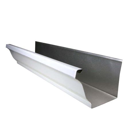 Construction Metals 5 in. x 10 ft. K-Style White Aluminum Gutter-OG510WHA - The Home Depot