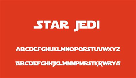 Star Jedi - Star Wars free font