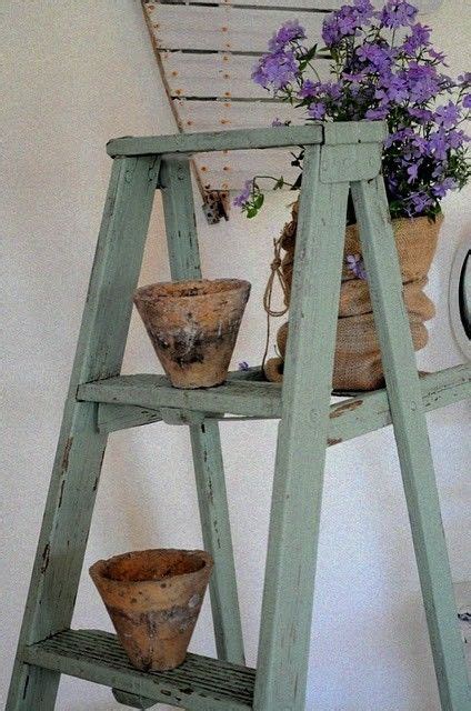 Pin by Marcella Radaker on web hosting reviews | Vintage ladder, Wooden ladder decor, Ladder decor