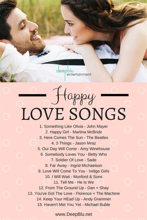 Happy Love Songs for Your Wedding Reception | Wedding reception music, Wedding love songs ...