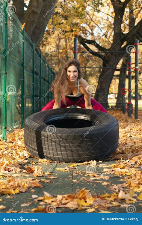 Female fitness outdoors stock photo. Image of flipping - 166099294