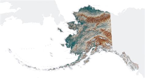 Large topographical map of Alaska state | Alaska state | USA | Maps of ...