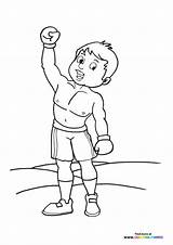 Boxer Celebrating  Coloring Pages For Kids sketch template
