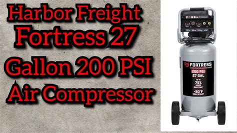 Harbor Freight Fortress 27 Gallon Air Compressor - YouTube