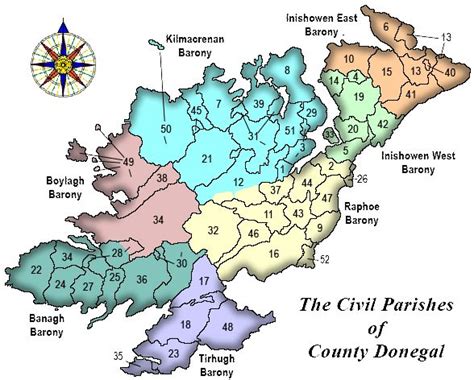 Civil Parishes and Townlands of County Donegal Genealogy Resources ...