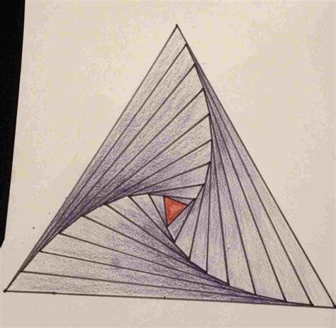 Triangle Illusion Drawing at PaintingValley.com | Explore collection of Triangle Illusion Drawing