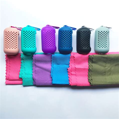 Quick Dry Microfiber Cooling Towel in Easy-Carry Silicone Case | RePlanetMe - Thailand Zero ...