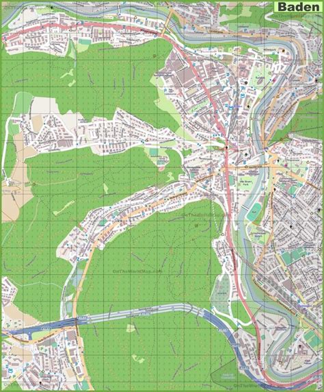 Large detailed map of Baden